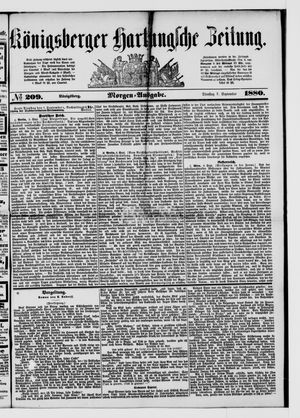 Königsberger Hartungsche Zeitung vom 07.09.1880