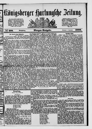 Königsberger Hartungsche Zeitung vom 08.09.1880