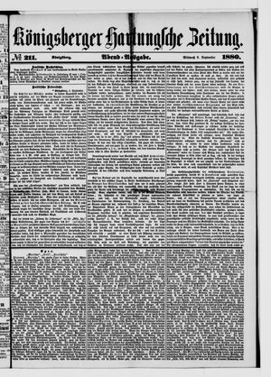 Königsberger Hartungsche Zeitung vom 08.09.1880