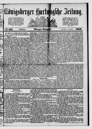 Königsberger Hartungsche Zeitung vom 11.09.1880