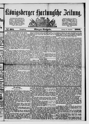 Königsberger Hartungsche Zeitung on Sep 12, 1880