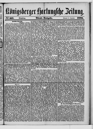 Königsberger Hartungsche Zeitung vom 15.09.1880