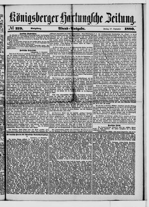 Königsberger Hartungsche Zeitung vom 17.09.1880