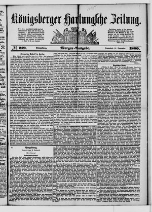 Königsberger Hartungsche Zeitung vom 18.09.1880
