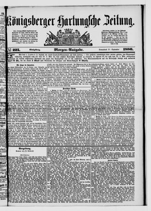 Königsberger Hartungsche Zeitung on Sep 25, 1880