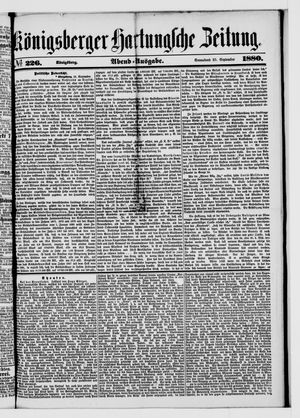 Königsberger Hartungsche Zeitung on Sep 25, 1880