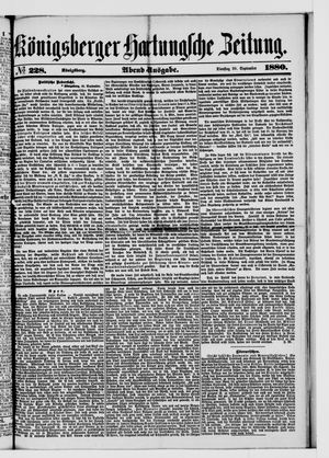 Königsberger Hartungsche Zeitung on Sep 28, 1880