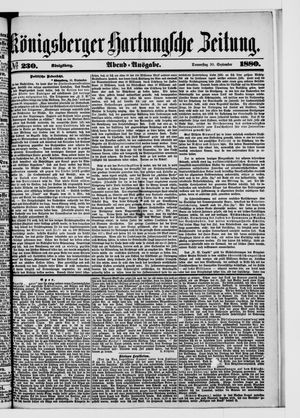 Königsberger Hartungsche Zeitung on Sep 30, 1880