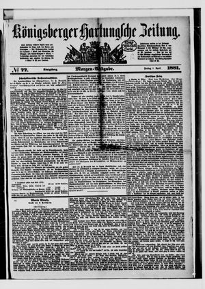 Königsberger Hartungsche Zeitung vom 01.04.1881