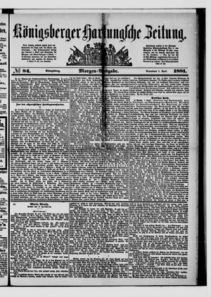 Königsberger Hartungsche Zeitung on Apr 9, 1881
