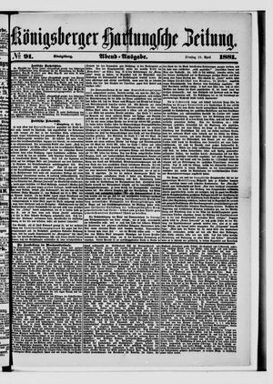 Königsberger Hartungsche Zeitung vom 19.04.1881