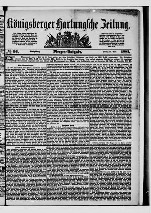 Königsberger Hartungsche Zeitung on Apr 22, 1881