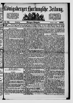 Königsberger Hartungsche Zeitung vom 24.04.1881