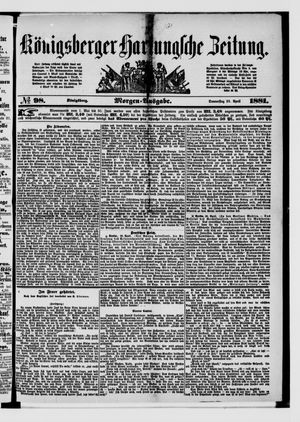 Königsberger Hartungsche Zeitung vom 28.04.1881