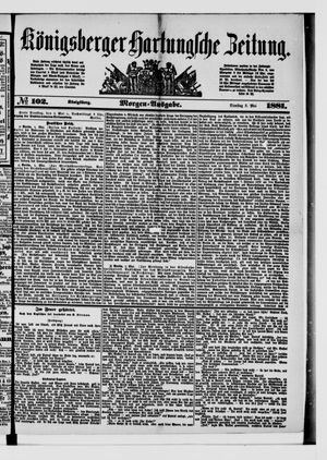 Königsberger Hartungsche Zeitung vom 03.05.1881