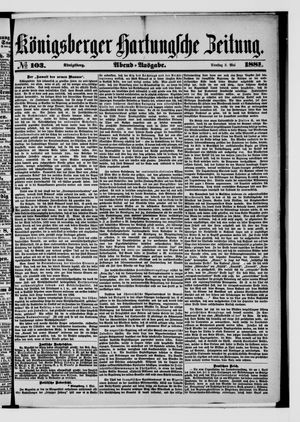 Königsberger Hartungsche Zeitung vom 03.05.1881