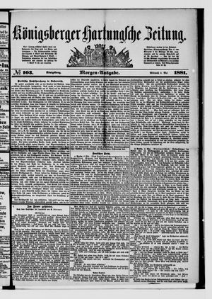 Königsberger Hartungsche Zeitung vom 04.05.1881