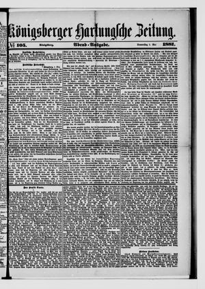 Königsberger Hartungsche Zeitung on May 5, 1881