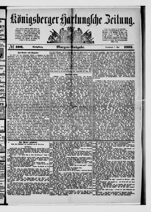 Königsberger Hartungsche Zeitung vom 07.05.1881
