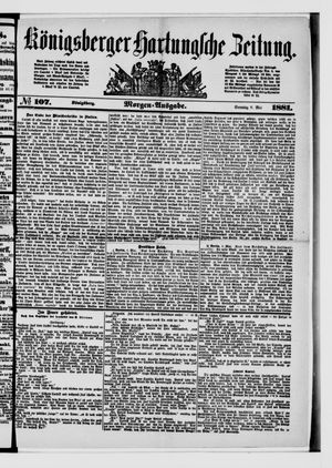 Königsberger Hartungsche Zeitung vom 08.05.1881