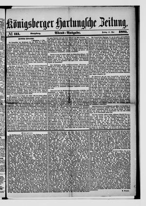 Königsberger Hartungsche Zeitung vom 13.05.1881