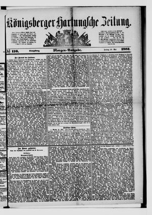 Königsberger Hartungsche Zeitung vom 20.05.1881