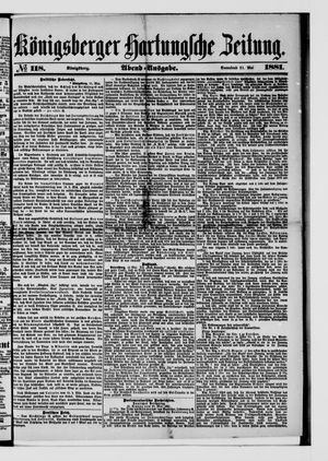 Königsberger Hartungsche Zeitung vom 21.05.1881