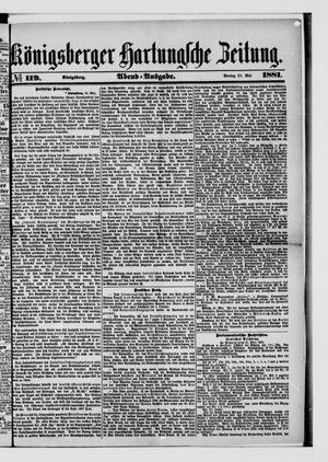 Königsberger Hartungsche Zeitung vom 23.05.1881