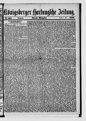 Königsberger Hartungsche Zeitung vom 31.05.1881