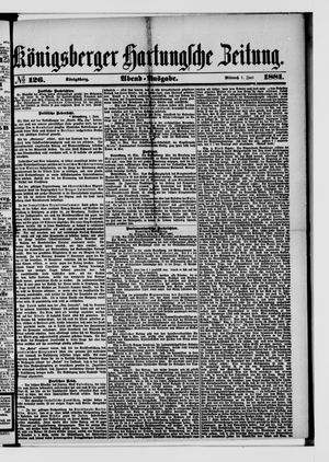Königsberger Hartungsche Zeitung vom 01.06.1881