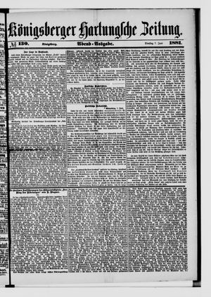 Königsberger Hartungsche Zeitung vom 07.06.1881