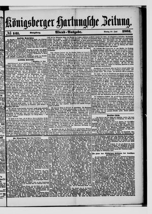 Königsberger Hartungsche Zeitung vom 20.06.1881