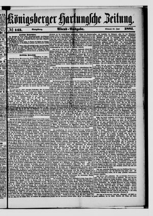 Königsberger Hartungsche Zeitung vom 22.06.1881