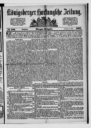 Königsberger Hartungsche Zeitung vom 30.06.1881