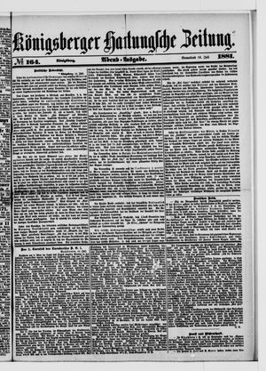 Königsberger Hartungsche Zeitung vom 16.07.1881