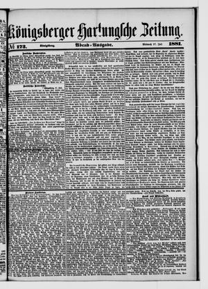 Königsberger Hartungsche Zeitung vom 27.07.1881