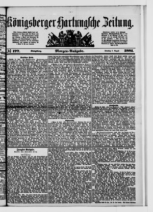 Königsberger Hartungsche Zeitung vom 02.08.1881
