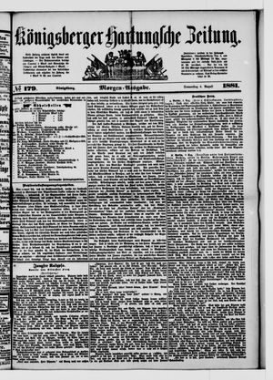 Königsberger Hartungsche Zeitung vom 04.08.1881