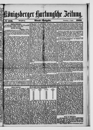 Königsberger Hartungsche Zeitung vom 04.08.1881