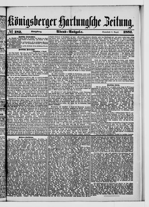 Königsberger Hartungsche Zeitung vom 06.08.1881