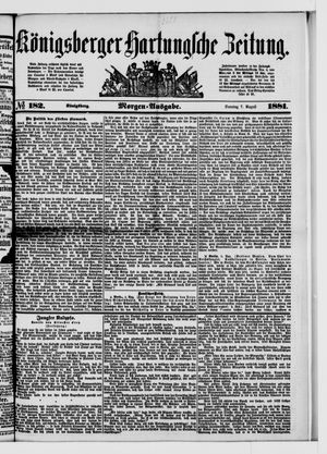 Königsberger Hartungsche Zeitung vom 07.08.1881