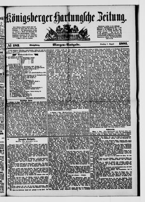 Königsberger Hartungsche Zeitung vom 09.08.1881