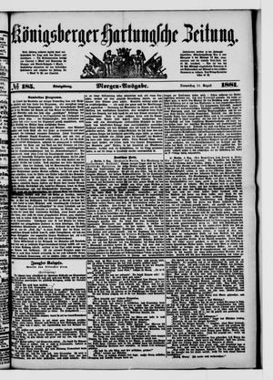 Königsberger Hartungsche Zeitung vom 11.08.1881