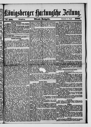 Königsberger Hartungsche Zeitung vom 13.08.1881