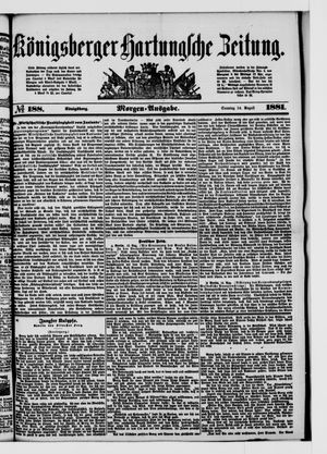 Königsberger Hartungsche Zeitung vom 14.08.1881