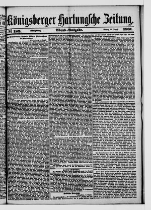 Königsberger Hartungsche Zeitung vom 15.08.1881