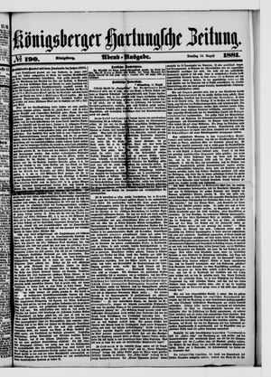 Königsberger Hartungsche Zeitung vom 16.08.1881