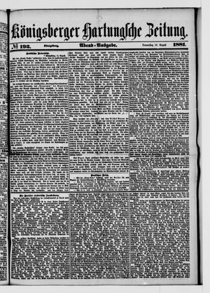 Königsberger Hartungsche Zeitung vom 18.08.1881