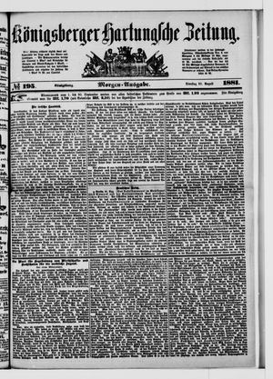 Königsberger Hartungsche Zeitung on Aug 23, 1881