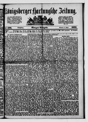 Königsberger Hartungsche Zeitung vom 24.08.1881